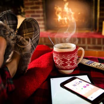 Warm house in the winter